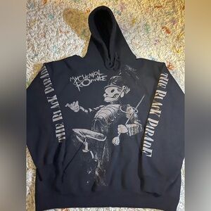 My chemical romance Black Graphic Hoodie - Black large black parade rock